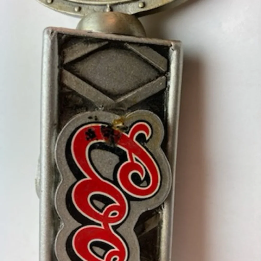 VTG Coor's Light Official Beer NFL Stamped Metal Grid Beer Tap Handle 12